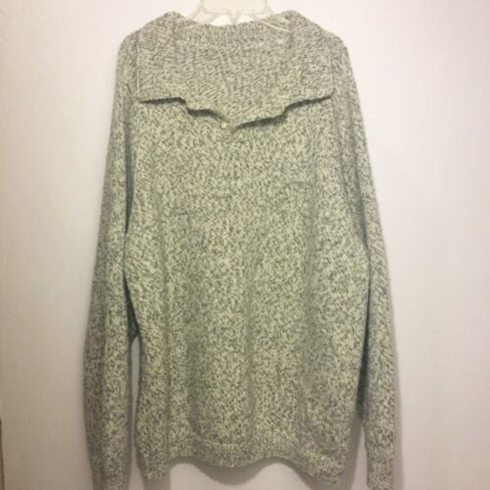 Sweater Heathered Oversized Gray Large